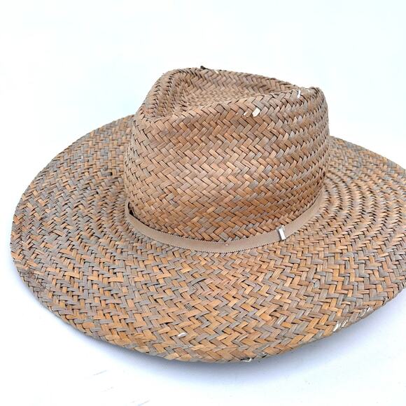 Olive & Pique Soleil Straw Rancher Hat Tan Minimalist Hipster Sun Summer